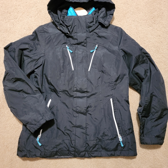 ZeroXposur Black Ski Jacket with Blue Accents/Medium/Raincoats - Picture 1 of 11